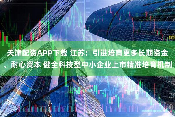 天津配资APP下载 江苏:引进培育更多长期资金、耐心资本 健全科技型中小企业上市精准培育机制
